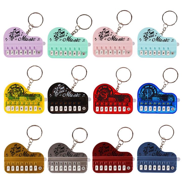 Portable Mini Piano Keychain Musical Toy - 8 Key Electronic Synthesizer Bag Charm, Interactive Birthday Gift &amp; Party Favor - Random Colors