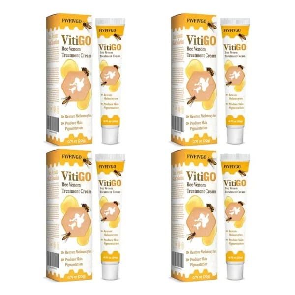 Bee Venom Vitiligo Treatment Cream - Restore Melanocytes & Skin Pigmentation - Natural Melanin Care Ointment for Leukoplakia (20g) View Gallery - Pakistan