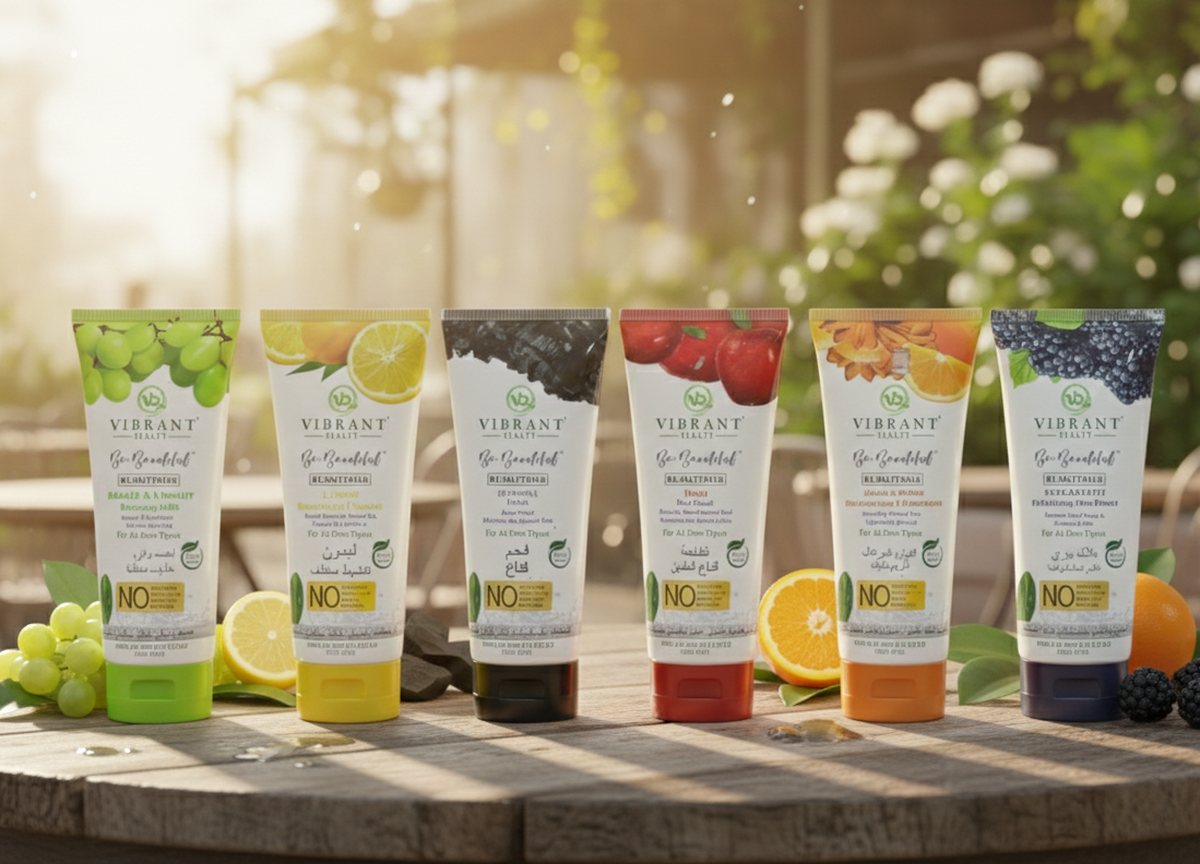 Vibrant Health "Be Beautiful" Premium Botanical Face Wash Series – 6-Pack Infusion Set with Natural Fruit Extracts & Antioxidants for Radiant, All-Day Glow View Gallery - Pakistan