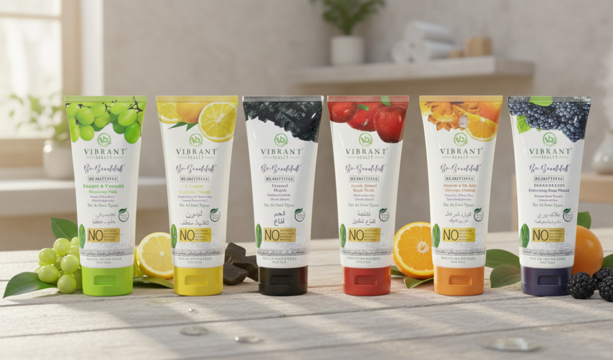 Vibrant Health "Be Beautiful" Premium Botanical Face Wash Series – 6-Pack Infusion Set with Natural Fruit Extracts & Antioxidants for Radiant, All-Day Glow View Gallery - Pakistan