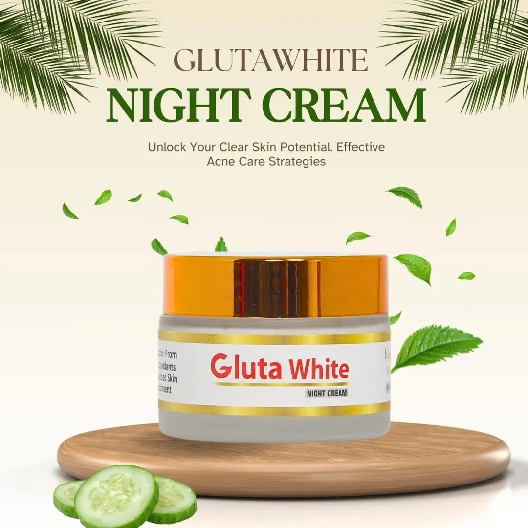 Gluta White Whitening & Brightening Cream Jar – Deep Moisturizing, Skin Softening & Nourishing Formula View Gallery - Pakistan