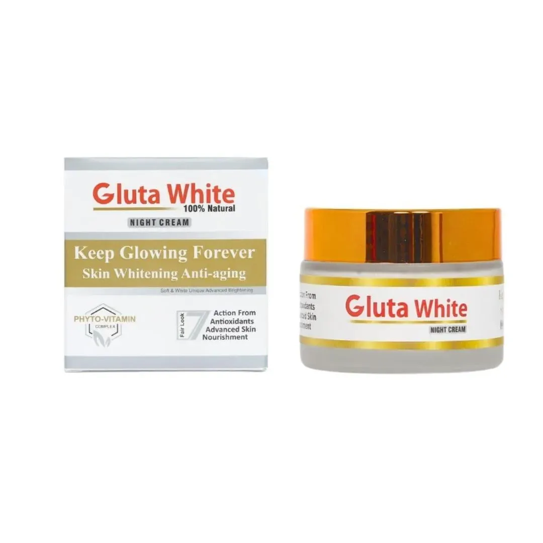 Gluta White Whitening & Brightening Cream Jar – Deep Moisturizing, Skin Softening & Nourishing Formula View Gallery - Pakistan