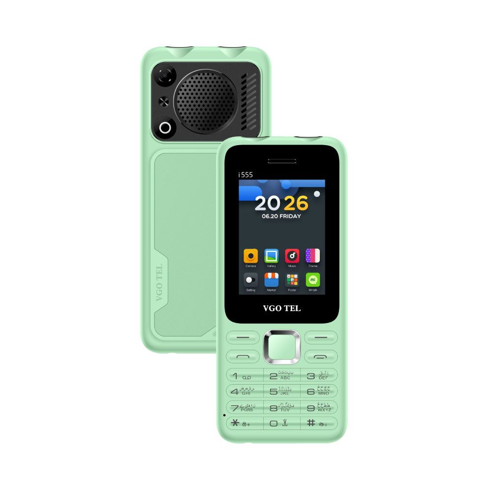VGO TEL i555 Rugged Feature Phone | 2.4" Display | Dual SIM | Loud Speaker | Big Battery | Salmon Pink View Gallery - Pakistan