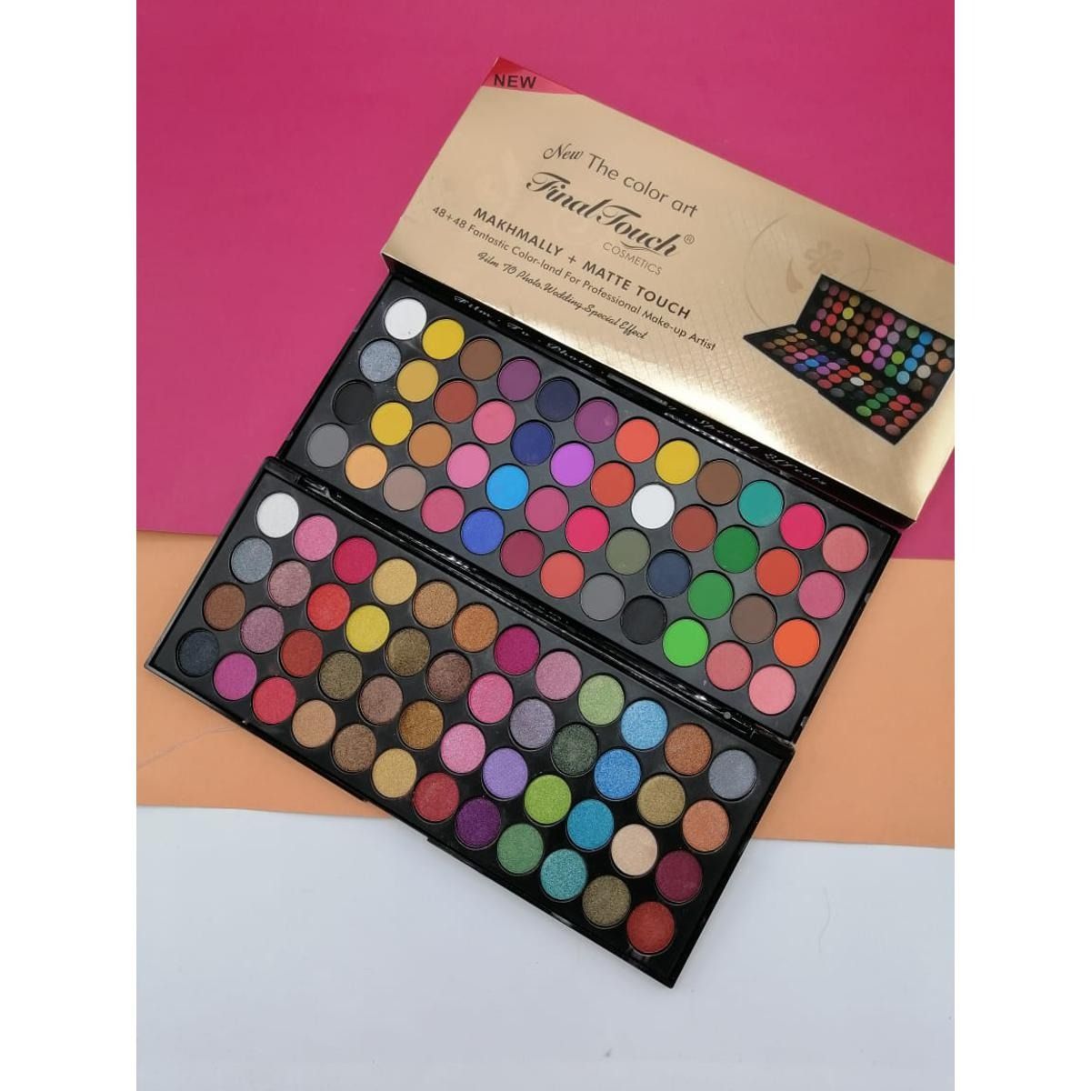 Final Touch Eyeshadow Palette | 96 Colors | Matte & Shimmer | Professional Makeup Kit View Gallery - Pakistan