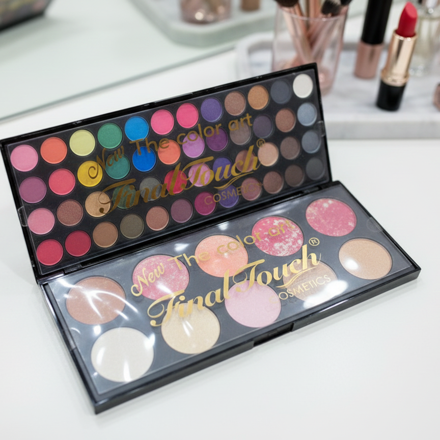 Final Touch Matte Palette | 48 Colors Eyeshadow, Blusher &amp; Highlighter | Professional Makeup Kit