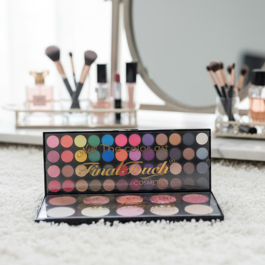 Final Touch Matte Palette | 48 Colors Eyeshadow, Blusher & Highlighter | Professional Makeup Kit View Gallery - Pakistan