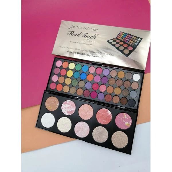 Final Touch Matte Palette | 48 Colors Eyeshadow, Blusher & Highlighter | Professional Makeup Kit View Gallery - Pakistan