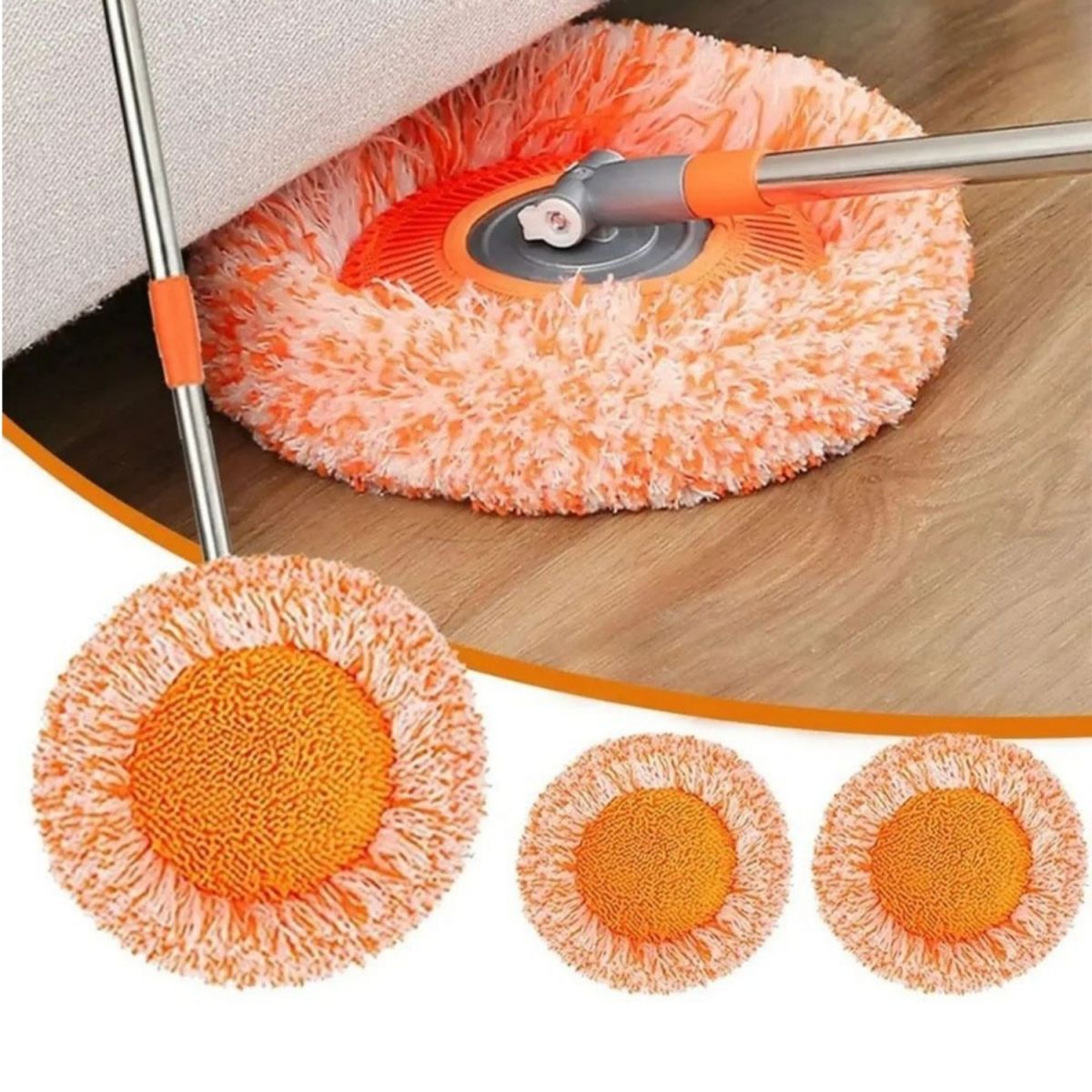 360° Rotating Multi-Functional Spin Mop with Extendable Stainless Steel Handle | All-in-One Microfiber Cleaning Tool for Floors, Windows, Toilets, and Car Washing View Gallery - Pakistan