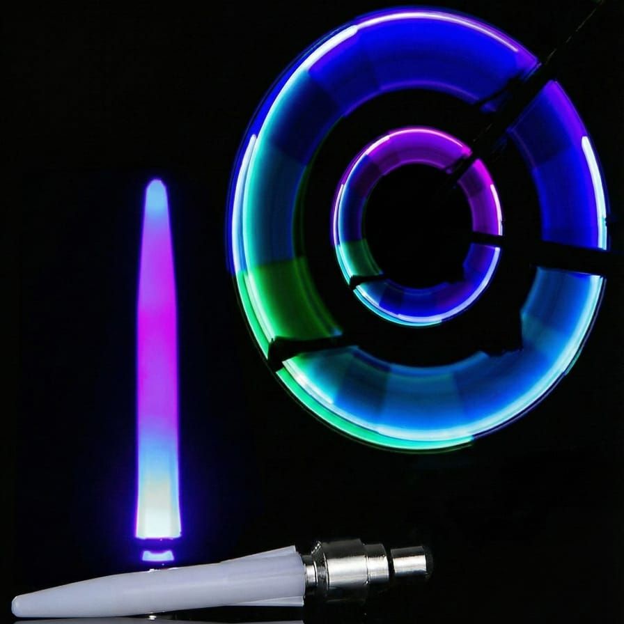 Pack Of Two Pieces Led Wheel Reflectors Wheel Valve Light For Bike Tyres Car Tyre Bicycle Tyre Multicolor Providing Bright Illumination View Gallery - Pakistan