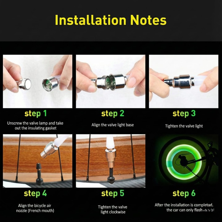Pack Of Two Pieces Led Wheel Reflectors Wheel Valve Light For Bike Tyres Car Tyre Bicycle Tyre Multicolor Providing Bright Illumination View Gallery - Pakistan