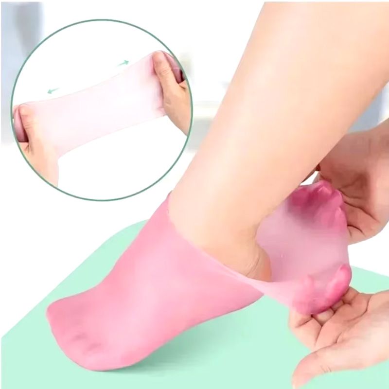 Silicone Moisturizing Gel Socks & Gloves Pack (64g) | Deep Repair for Dry Hands & Feet | Winter Care Deal View Gallery - Pakistan