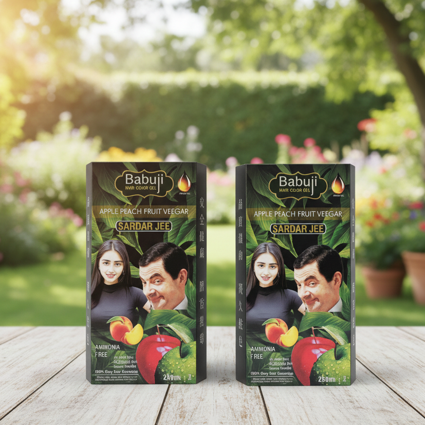 Babu Ji Hair Color Providing Confidence In Every Shade Long Lasting Color Natural Shine - 250ML x 2