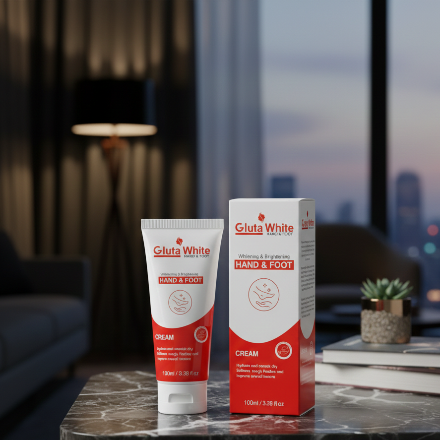 Gluta White Hand And Foot Whitening And Brightening Cream Providing Skin Lightening Glow Care - 100ML View Gallery - Pakistan
