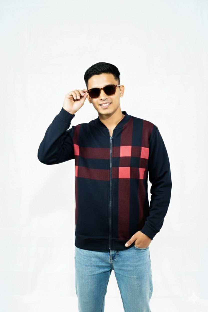 Classic Winter Jacket For Men Zipper Style Stay Warm And Stylish | Comfortable Fleece Material