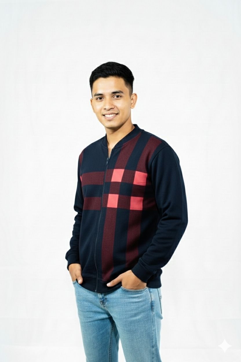 Classic Winter Jacket For Men Zipper Style Stay Warm And Stylish | Comfortable Fleece Material View Gallery - Pakistan