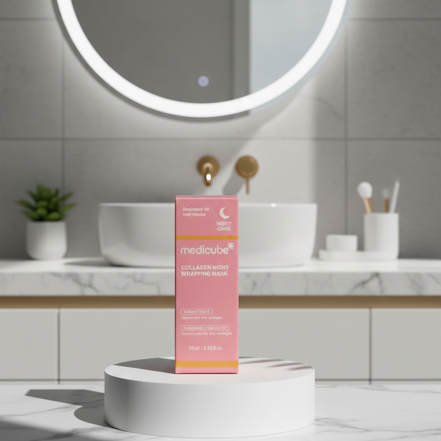 Medicube Collagen Night Wrapping Mask Overnight Elasticity And Hydration Peel Off Mask Providing Gentle Care - 75ML View Gallery - Pakistan