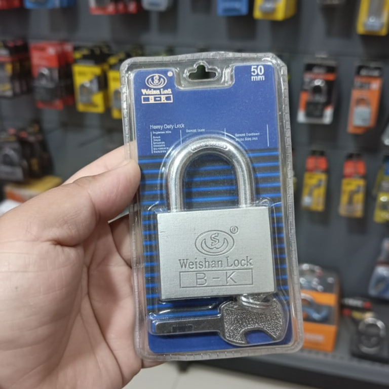 Weishan Door Lock 50mm | Durable Security Lock | Strong Metal Build for Home & Office View Gallery - Pakistan