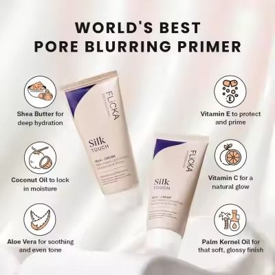FLiCKA Silk Touch 3‑in‑1 Moisturizer & PrimerHydrates and nourishes skinLightweight, long‑lasting formulaMinimizes pores for a smooth finishDermatologically tested – safe for all skin types View Gallery - Pakistan