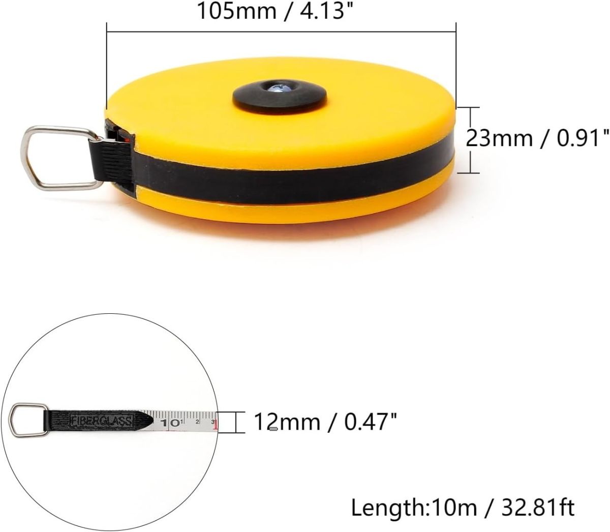 10M Double‑Side Metric Fiberglass Measuring Tape Reel | Durable Roll Measuring Tool – 1pc View Gallery - Pakistan