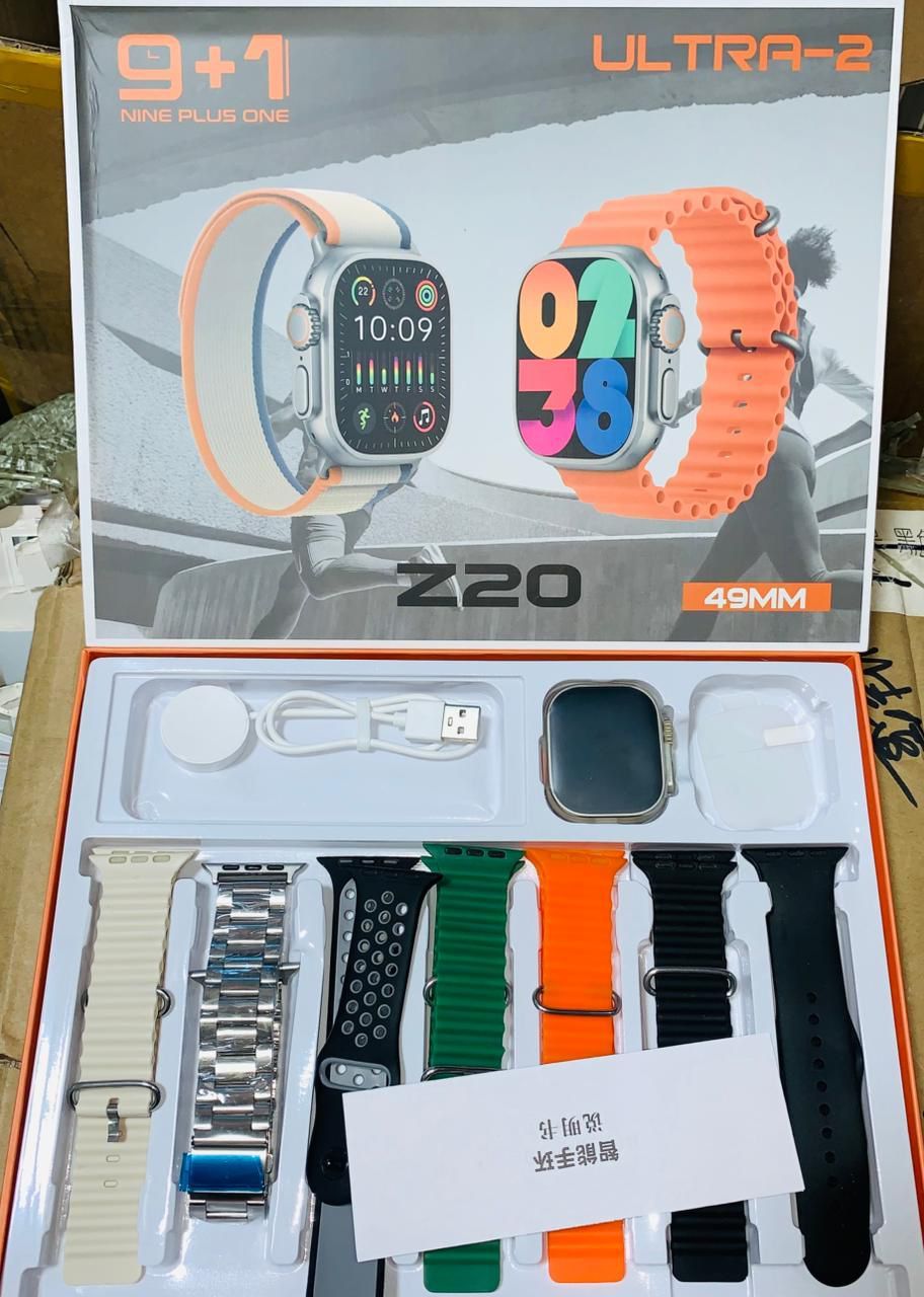 Z20 Ultra 2 Smartwatch | Super HD Display | 7 Straps | Wireless Charging &amp; BT Calling | Newest Model