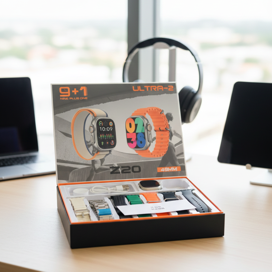 Z20 Ultra 2 Smartwatch | Super HD Display | 7 Straps | Wireless Charging & BT Calling | Newest Model View Gallery - Pakistan