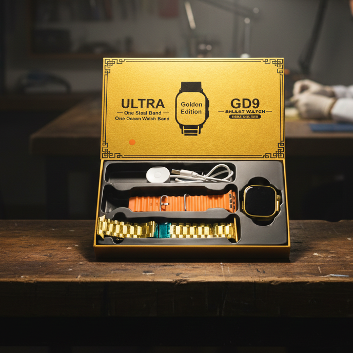 GD9 Ultra Golden Edition Smart Watch Providing Premium Design Stylish Appearance And Everyday Smart Wear Support View Gallery - Pakistan