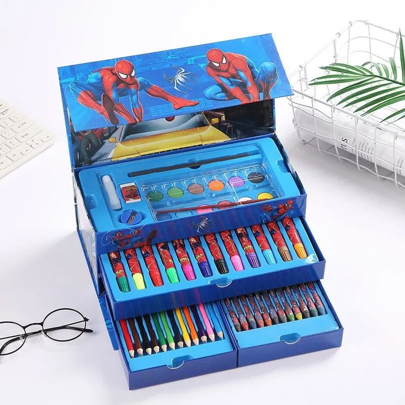Multi Colour 54 Pieces Kids Art Artist Set In A Box With Drawers Pens Pencils Crayons Paints Providing Creative Designs View Gallery - Pakistan