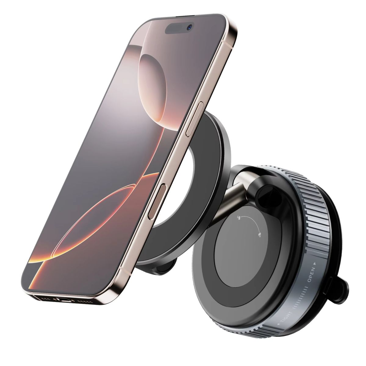 Magnetic 360° Magnetic Car Phone Holder With Strong Suction Base