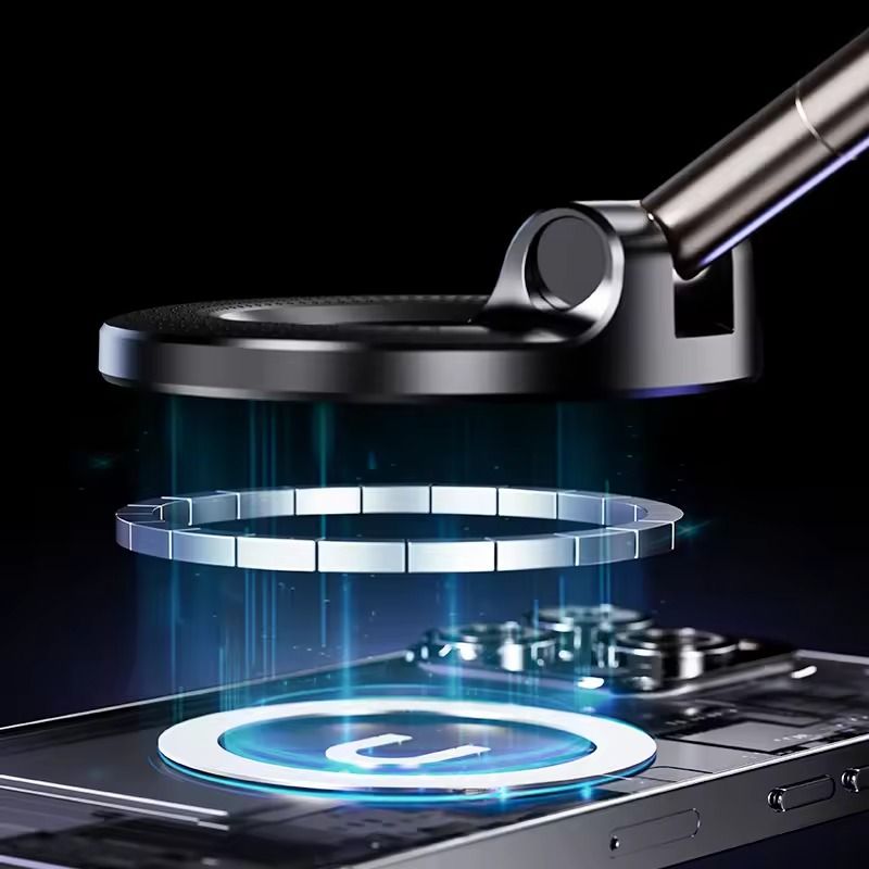 Magnetic 360° Magnetic Car Phone Holder With Strong Suction Base View Gallery - Pakistan