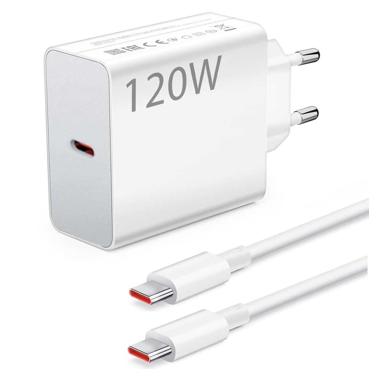 XIAOMI 120W EU PLUG QC3.0 FAST QUICK WALL CHARGER WITH CABLE View Gallery - Pakistan