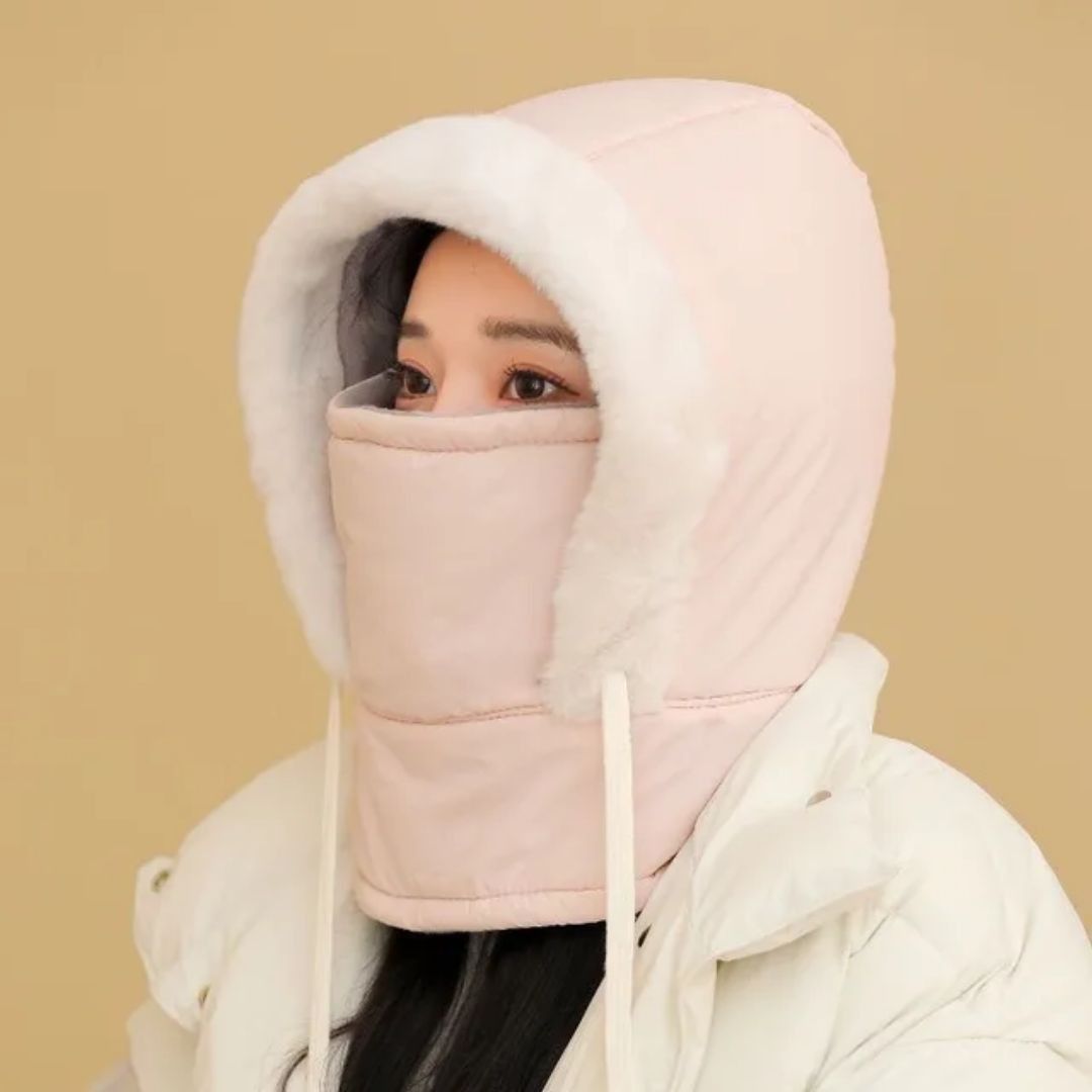 Hoodie Beanie Bonnet Cap Universal Winter Thermal Balaclava Hood with Integrated Face Mask and Windproof Fleece Lining for Extreme Cold Weather Protection ( random colour ) View Gallery - Pakistan