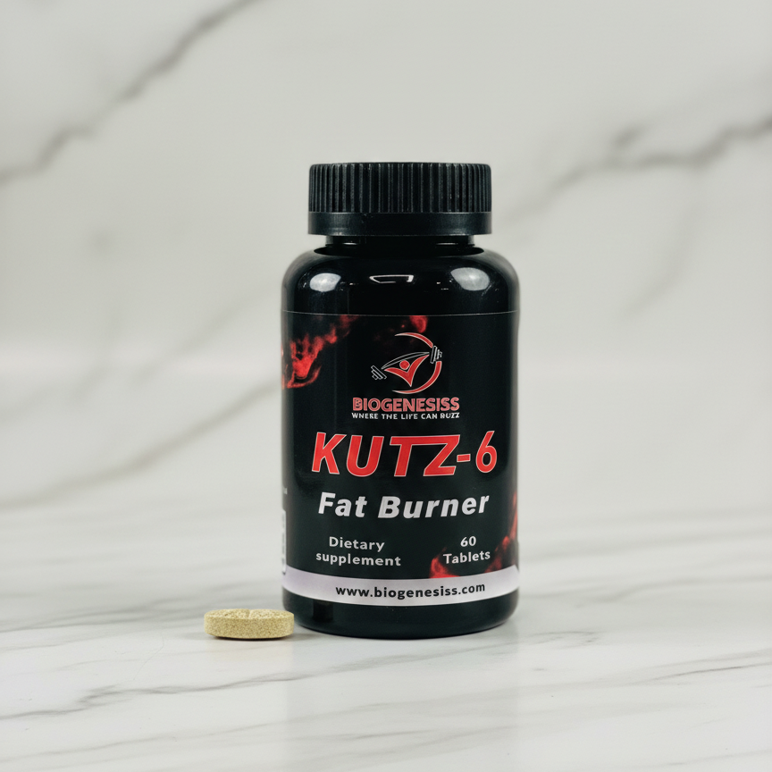 BIOGENESISS KUTZ-6 Extreme Thermogenic Fat Burner – Advanced Metabolic Support &amp; Energy Booster for Weight Management (60 Dietary Tablets)