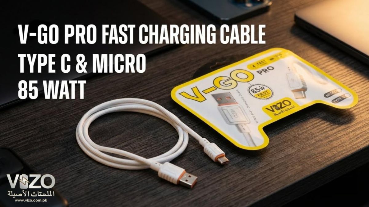 VIZO V-GO Pro 85W Super Fast Charging Cable – High-Speed Data Sync, Durable Reinforced Connectors, 10-Foot Extra Long Cable for USB-C and Micro-USB Devices View Gallery - Pakistan