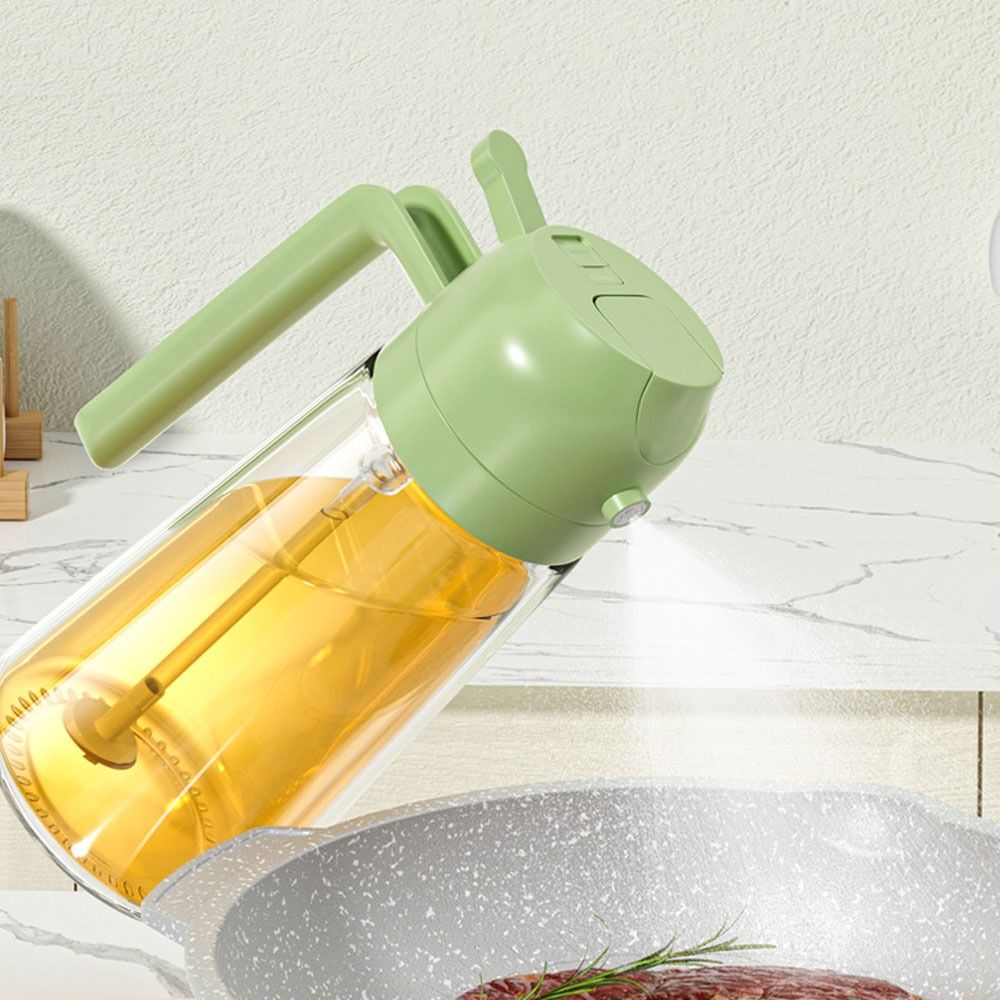 2 in 1 Oil Sprayer Bottle Kitchen Tool for Cooking Baking BBQ Easy Spray and Convenient Use - 470ML View Gallery - Pakistan