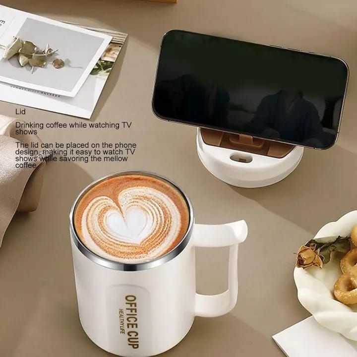 Stainless Steel Coffee Mug | Insulated | Anti‑Slip Bottom | With Spoon | Office & Home Use View Gallery - Pakistan