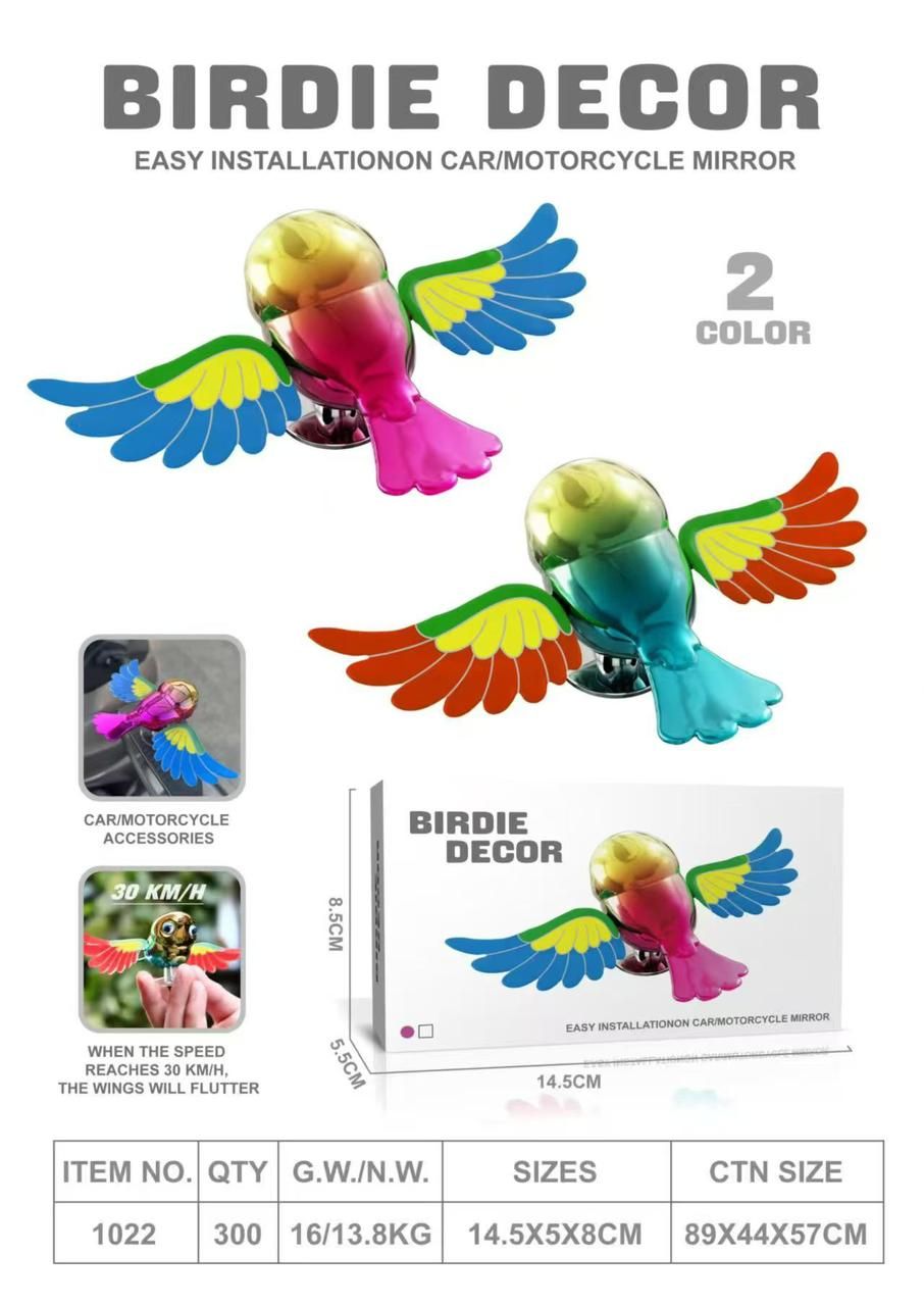 1Pc Fluttering Birdie Decor – Aerodynamand Motorcycle Mirrors ( random colouric Motion Accessory for Car  ) View Gallery - Pakistan