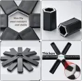 Premium Folding Silicone Pot Mat – Heat-Resistant, Non-Slip Expandable Trivet for Kitchens & Restaurants (Black) View Gallery - Pakistan