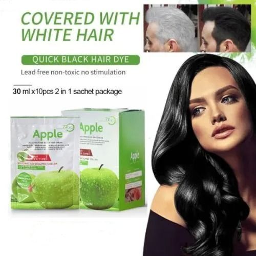 Apple Ammonia-Free Black Hair Shampoo (30ml x 10 Sachets) View Gallery - Pakistan