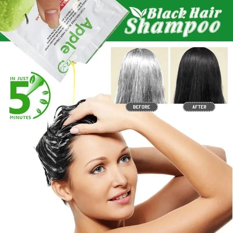 Apple Ammonia-Free Black Hair Shampoo (30ml x 10 Sachets) View Gallery - Pakistan