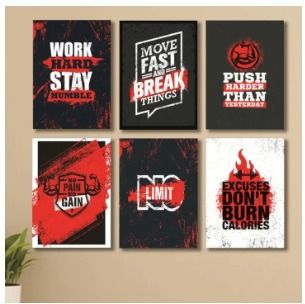 Set Of 6 Wall Art Wooden Phototile Frames For Wall Decor Providing Beautiful Spiritual Designs  Stylish Appearance View Gallery - Pakistan