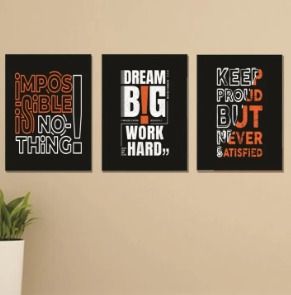 Set of 3 Wooden Photo Tile Wall Art Frames (8×11 Inches) – Premium MDF Spiritual Wall Décor with Easy Stick Back