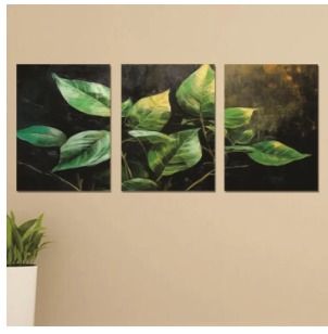 Set of 3 Wooden Photo Tile Wall Art Frames (8×11 Inches) – Premium MDF Spiritual Wall Décor with Easy Stick Back View Gallery - Pakistan