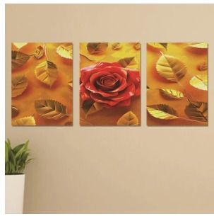 Set of 3 Wooden Photo Tile Wall Art Frames (8×11 Inches) – Premium MDF Spiritual Wall Décor with Easy Stick Back View Gallery - Pakistan