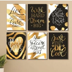 Set of 6 Wooden Photo Tile Wall Art Frames (8×11 Inches) – Premium MDF Spiritual Wall Décor with Easy Stick Back View Gallery - Pakistan