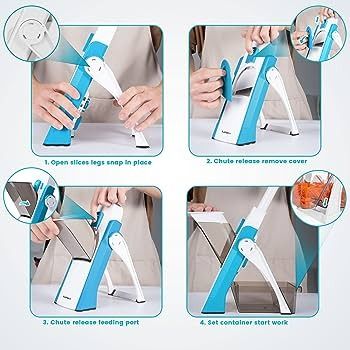 Mandoline Slicer | Safe Adjustable Vegetable Cutter | Multi‑Purpose Kitchen Chopper & Manual Grater ( Random Colour ) View Gallery - Pakistan