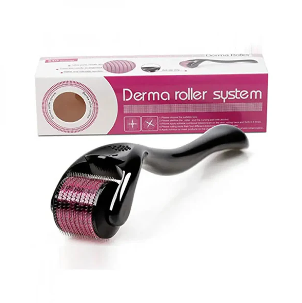 Derma Roller, 0.5mm for Hair and Skin Therap, Micro Needle Derma Roller with 540, Beauty Roller for Anti-aging Skin Repair, Acne Scars Removal and Pores with 540 Titanium Needle for Men and Women View Gallery - Pakistan