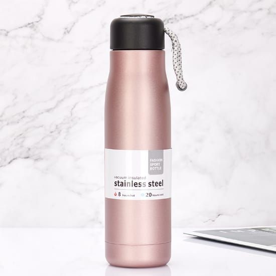 Premium Vacuum Insulated Stainless Steel Sport Bottle 500ml ( RANDOM COLOUR ) View Gallery - Pakistan