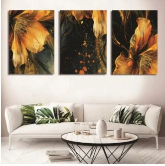 Set Of 3 Sticky Wooden Canvas Frames For Wall Decore Aesthatic Art / Sticky Phototiles For Room Wall Decoration View Gallery - Pakistan