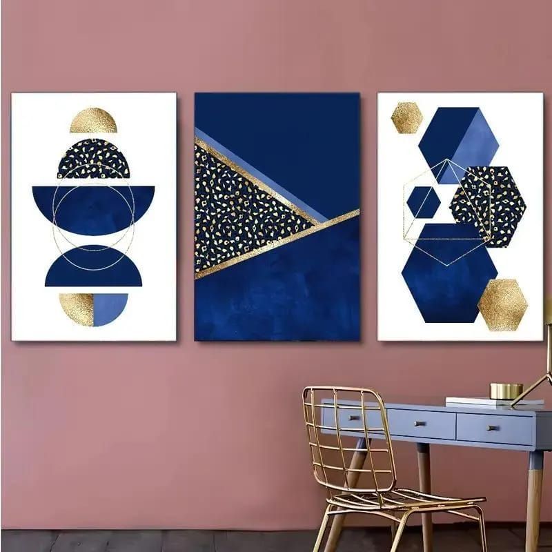 Set Of 3 Sticky Wooden Canvas Frames For Wall Decore Aesthatic Art / Sticky Phototiles For Room Wall Decoration View Gallery - Pakistan