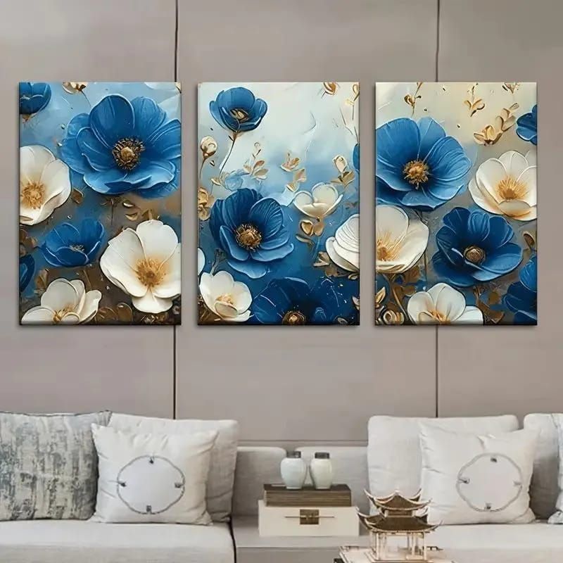 Set Of 3 Sticky Wooden Canvas Frames For Wall Decore Aesthatic Art / Sticky Phototiles For Room Wall Decoration View Gallery - Pakistan